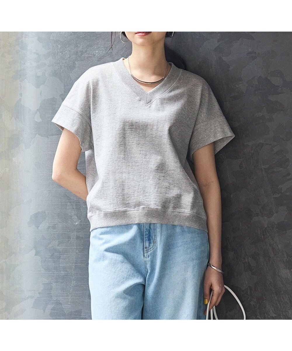 【23区/NIJYUSANKU】の【SLOW/WEB限定】ラスティックテリー Vネック カットソー 人気、トレンドファッション・服の通販 founy(ファニー) 　ファッション　Fashion　レディースファッション　WOMEN　トップス・カットソー　Tops/Tshirt　シャツ/ブラウス　Shirts/Blouses　ロング / Tシャツ　T-Shirts　カットソー　Cut and Sewn　Vネック　V-Neck　春　Spring　カットソー　Cut And Sew　ランダム　Random　S/S・春夏　Ss・Spring/Summer　NEW・新作・新着・新入荷　New Arrivals　夏　Summer　2025年　2025　2025春夏・S/S　Ss,Spring/Summer,2025　 other-1|ID: prp329100004552074 ipo3291000000032171831