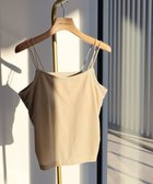 【アメリカンホリック/AMERICAN HOLIC】のカップ付き ベロアショートキャミソール Ecru|ID: prp329100004552131 ipo3291000000032978719