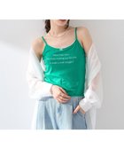 【アースミュージックアンドエコロジー/earth music&ecology】のメッセージプリントカップ付きキャミソール Green|ID: prp329100004552171 ipo3291000000032727775