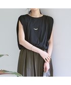 【23区/NIJYUSANKU】の【SLOW/一部店舗限定】ファインゲージ ギャザー Tシャツ ネイビー系|ID:prp329100004553653