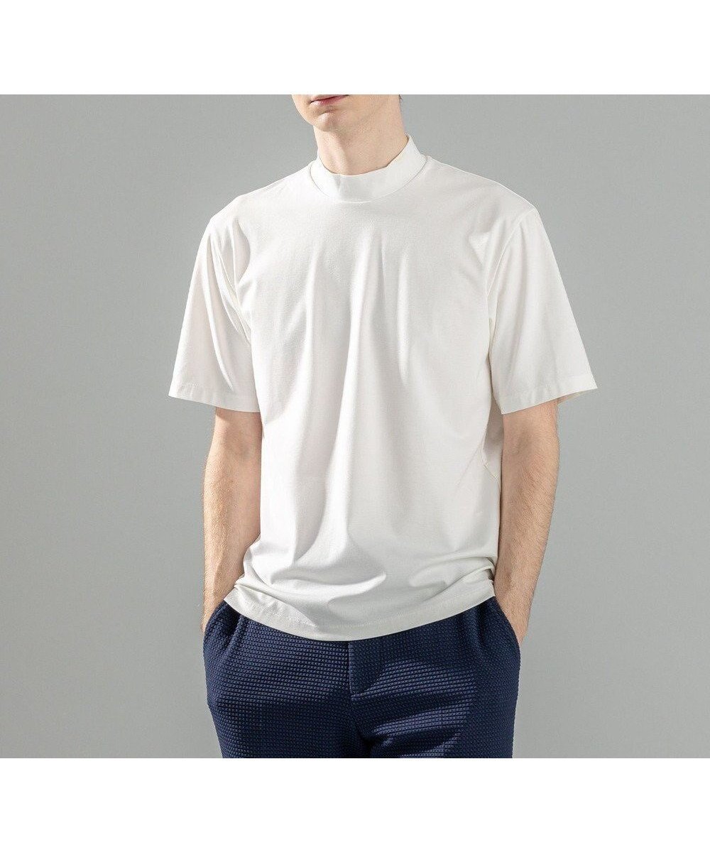 【ジョゼフ オム/JOSEPH HOMME / MEN】の新素材【接触冷感/UVカット】ハイゲージベアスムース モックネックカットソー 人気、トレンドファッション・服の通販 founy(ファニー) 　ファッション　Fashion　メンズファッション　MEN　トップス・カットソー　Tops/Tshirt/Men　シャツ　Shirts　インナー　Inner　春　Spring　カットソー　Cut And Sew　シンプル　Simple　ジャケット　Jacket　ストレッチ　Stretch　プリント　Print　ベーシック　Basic　半袖　Short Sleeve　S/S・春夏　Ss・Spring/Summer　再入荷　Restock/Back In Stock/Re Arrival　夏　Summer　エレガント 上品　Elegant　 other-1|ID: prp329100004553682 ipo3291000000032184796
