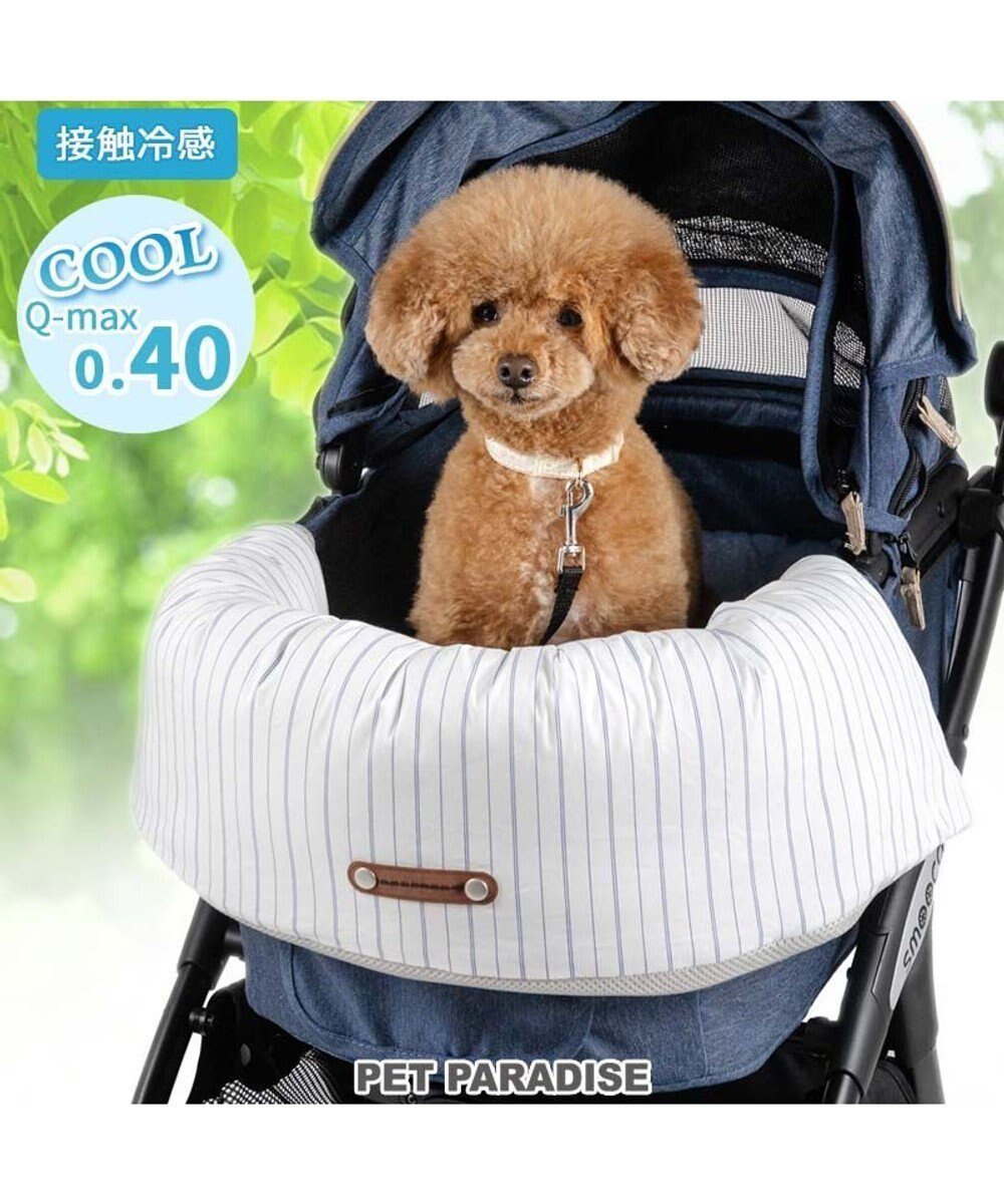 【ペットパラダイス/PET PARADISE / GOODS】のペットパラダイス クール カート用 クッション 《ストライプ》 インテリア・キッズ・メンズ・レディースファッション・服の通販 founy(ファニー) 　アウトドア　Outdoor　アクセサリー　Accessories　クッション　Cushion　クール　Cool　ストライプ　Stripe　バスケット　Basket　夏　Summer　犬　Dog　ホーム・キャンプ・アウトドア・お取り寄せ　Home,Garden,Outdoor,Camping Gear　ペットグッズ　Pet Supplies　ストライプ|ID: prp329100004553685 ipo3291000000032523827