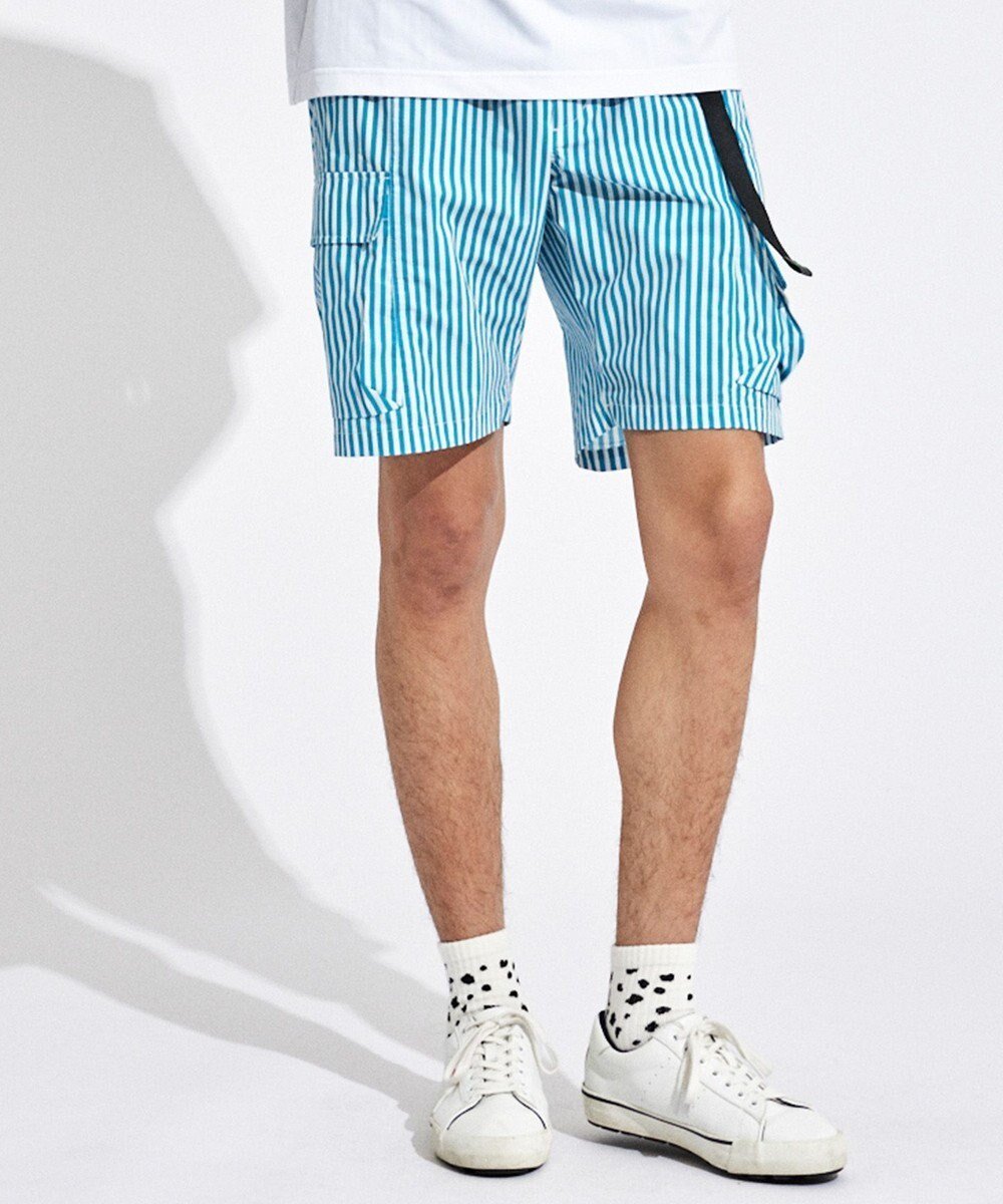 【ピーダブリュサーキュラス/PW CIRCULUS / MEN】の【高通気 / 軽撥水 / 軽量のDotAir 使用】【MEN】ストライプ柄ショーツ 人気、トレンドファッション・服の通販 founy(ファニー) 　ファッション　Fashion　メンズファッション　Fashion for Men　ボトムス　Bottoms　春　Spring　クール　Cool, Chic　軽量　Lightweight, Ultra Light　ショーツ　Shorts, Short Pants　ストライプ　Stripe, Striped Pattern　ストレッチ　Stretch, Stretchy Fabric　セットアップ　Set-Up, Coordinated Outfit　人気　Popular, Best Seller　ポケット　Pocket, Pocket Detail　S/S・春夏　SS, Spring/Summer, Warm Season　夏　Summer　ゴルフ　Golf　 other-1|ID: prp329100004553698 ipo3291000000032675053