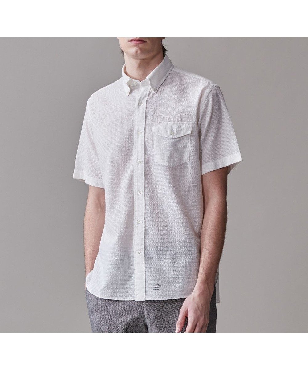 【ジェイ プレス/J.PRESS / MEN】の真夏を乗り切る爽快感と機能性【吸水速乾 / 接触冷感 / 高通気性 / ウォッシャブル】サッカー シャツ / B.D. インテリア・キッズ・メンズ・レディースファッション・服の通販 founy(ファニー) 　ファッション　Fashion　メンズファッション　Men's Style Online　トップス・カットソー　Tops/Tshirt/Men　シャツ　Shirts　インナー　Inner　ウォッシャブル　Washable　エアリー　Airy　春　Spring　吸水　Water Absorption　サッカー　Soccer　シンプル　Simple　ドレス　Dress　バランス　Balance　フィット　Fit　フラップ　Flap　プリント　Print　ベーシック　Basic　ポケット　Pocket　半袖　Short Sleeve　羽織　Haori　メンズ　Mens　ランダム　Random　S/S・春夏　Ss・Spring/Summer　夏　Summer　エレガント 上品　Elegant　ホワイト系|ID: prp329100004553701 ipo3291000000032635196