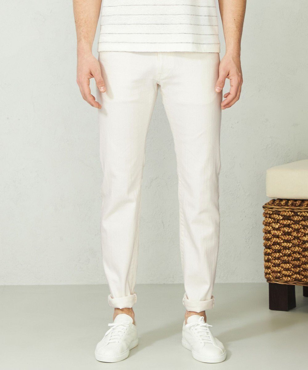 【ジョセフ アブード/JOSEPH ABBOUD / MEN】の【JAPAN FABRIC】ストレッチデニム インテリア・キッズ・メンズ・レディースファッション・服の通販 founy(ファニー) 　ファッション　Fashion　メンズファッション　Fashion for Men　ボトムス　Bottoms　デニムパンツ・ジーンズ　Denim Pants　春　Spring　ストレッチ　Stretch, Stretchy Fabric　デニム　Denim, Jeans Material　ブリーチ　Bleach, Washed Finish　S/S・春夏　SS, Spring/Summer, Warm Season　夏　Summer　ホワイト系|ID: prp329100004553702 ipo3291000000033498850
