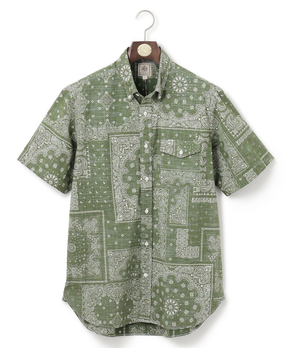 【ジェイ プレス/J.PRESS / MEN】のペイズリーバンダナプリント シャツ インテリア・キッズ・メンズ・レディースファッション・服の通販 founy(ファニー) 　ファッション　Fashion　メンズファッション　Fashion for Men　トップス・カットソー　Cut & Sew Tops　メンズシャツ　Shirts　インナー　Innerwear　ヴィンテージ　Vintage Style　春　Spring　シンプル　Simple, Minimal　ドレス　Dress, One-Piece　ハーフ　Half, Half-Length　バランス　Balance, Style Balance　パッチワーク　Patchwork, Mixed Fabric　プリント　Print, Printed Pattern　ベーシック　Basic, Essential　羽織　Haori, Light Jacket　メンズ　Men's, Menswear　S/S・春夏　SS, Spring/Summer, Warm Season　再入荷　Restock / Back in Stock　おすすめ　Recommended / Our Picks　夏　Summer　スモーキーグリーン系5|ID: prp329100004553703 ipo3291000000032695423