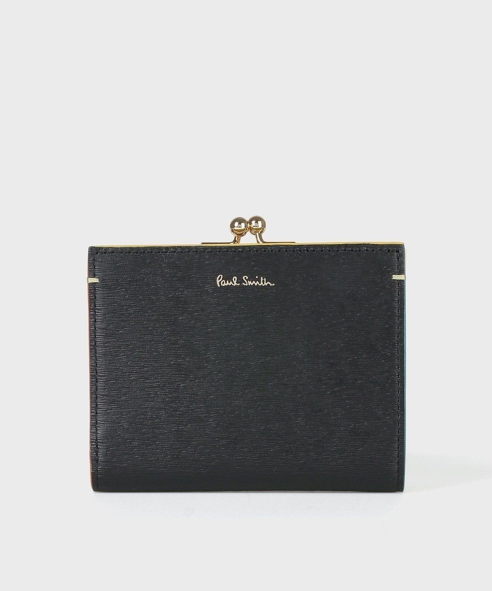 【ポール スミス/Paul Smith】のカラードエッジ がま口2つ折り財布 インテリア・キッズ・メンズ・レディースファッション・服の通販 founy(ファニー) 　ファッション　Fashion　レディースファッション　Fashion for Women　ミニ財布・二つ折り財布　Wallets & Card Cases　ポケット　Pocket, Pocket Detail　メタル　Metal, Metal Parts　エレガント 上品　Elegant　財布　Wallet, Purse　ブラック|ID: prp329100004553749 ipo3291000000033604270