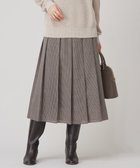 【自由区/JIYU-KU】の【セットアップ対応・洗える】ハイツイストビエラプリーツ スカート ブラウン系チェック|ID: prp329100004553800 ipo3291000000035635582
