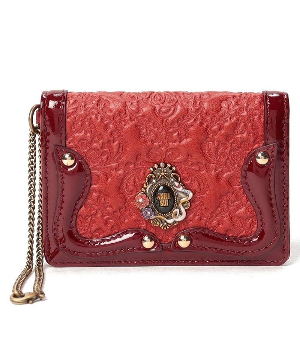 【アナスイ/ANNA SUI】のセルパン 二面パスケース インテリア・キッズ・メンズ・レディースファッション・服の通販 founy(ファニー) 　ファッション　Fashion　レディースファッション　WOMEN　財布　Wallets　アンティーク　Antique　エナメル　Enamel　ジュエリー　Jewelry　ブローチ　Brooch　モチーフ　Motif　人気　Popularity　財布　Wallet　レッド|ID: prp329100004553935 ipo3291000000032186417