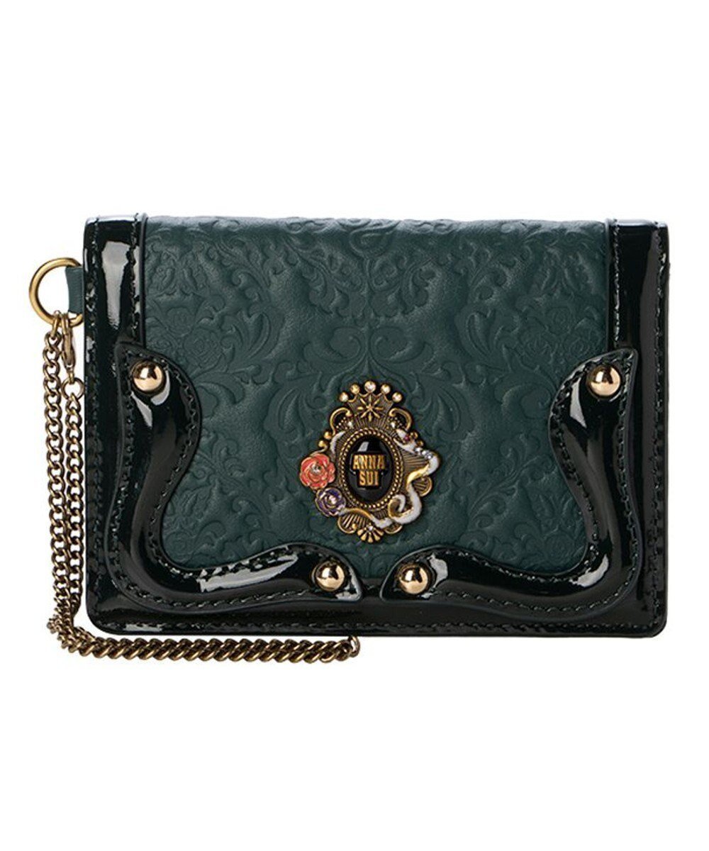 【アナスイ/ANNA SUI】のセルパン 二面パスケース インテリア・キッズ・メンズ・レディースファッション・服の通販 founy(ファニー) 　ファッション　Fashion　レディースファッション　WOMEN　財布　Wallets　アンティーク　Antique　エナメル　Enamel　ジュエリー　Jewelry　ブローチ　Brooch　モチーフ　Motif　人気　Popularity　財布　Wallet　グリーン|ID: prp329100004553935 ipo3291000000032186421