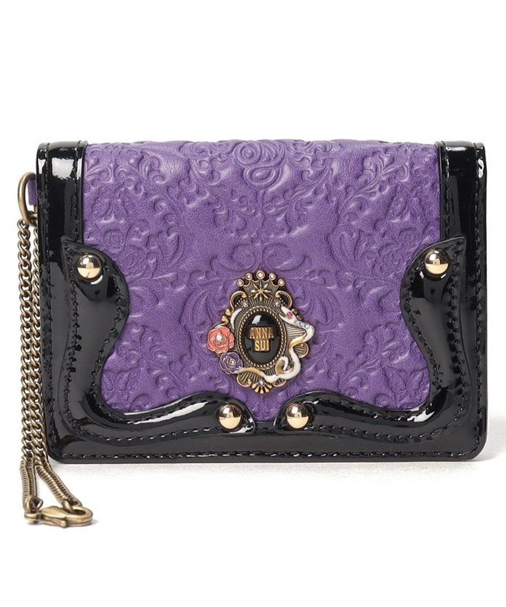 【アナスイ/ANNA SUI】のセルパン 二面パスケース インテリア・キッズ・メンズ・レディースファッション・服の通販 founy(ファニー) 　ファッション　Fashion　レディースファッション　WOMEN　財布　Wallets　アンティーク　Antique　エナメル　Enamel　ジュエリー　Jewelry　ブローチ　Brooch　モチーフ　Motif　人気　Popularity　財布　Wallet　パープル|ID: prp329100004553935 ipo3291000000032186422
