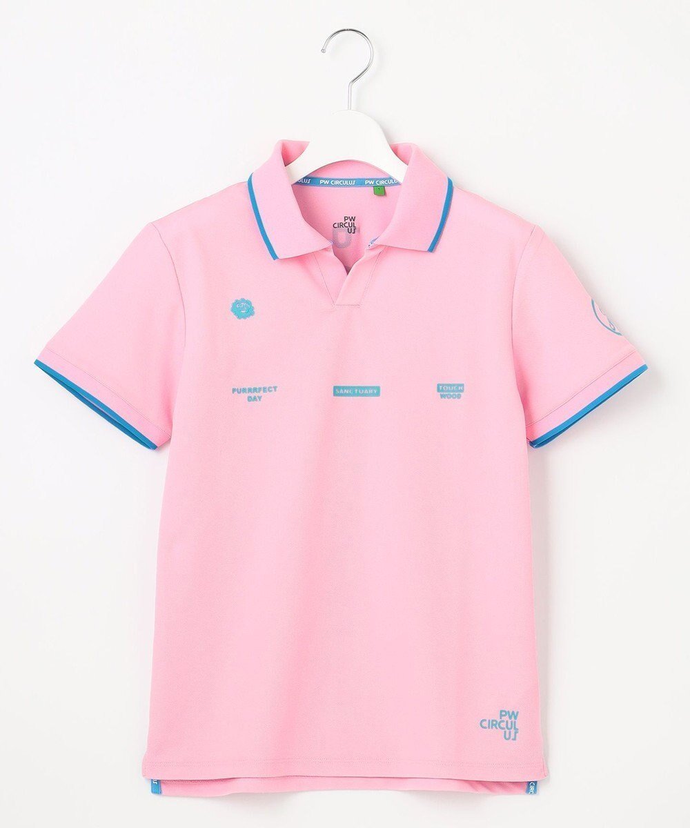 【ピーダブリュサーキュラス/PW CIRCULUS】の【WOMEN】【吸汗速乾/ストレッチ/UVケア】ベーシックカノコ スキッパー ポロシャツ ゴルフウェア レディース インテリア・キッズ・メンズ・レディースファッション・服の通販 founy(ファニー) 　ファッション　Fashion　レディースファッション　Fashion for Women　トップス・カットソー　Cut & Sew Tops　シャツ・ブラウス・オフィスカジュアル　Elegant Blouses & Button-Ups　ポロシャツ・きれいめカジュアル　Smart-Casual Polo Tops　ゴルフ　Golf　スキッパー　Skipper, Open Collar　ストレッチ　Stretch, Stretchy Fabric　ポロシャツ　Polo Shirt, Collared Tee　夏　Summer　定番　Standard, Basic Item　春　Spring　S/S・春夏　SS, Spring/Summer, Warm Season　鹿の子　Piqué, Kanoko Fabric　ピンク|ID: prp329100004553936 ipo3291000000035393545