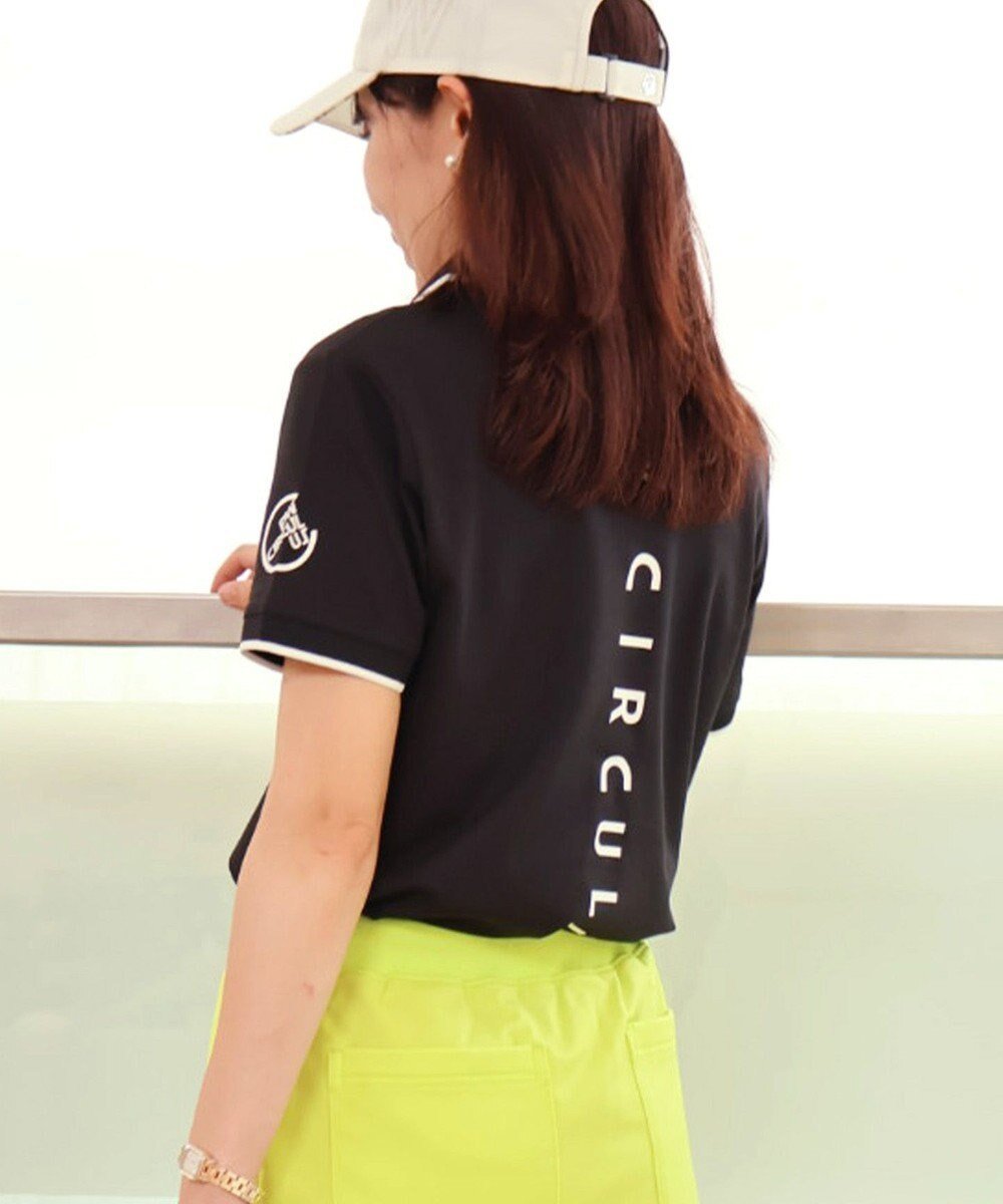 【ピーダブリュサーキュラス/PW CIRCULUS】の【WOMEN】【吸汗速乾/ストレッチ/UVケア】ベーシックカノコ スキッパー ポロシャツ ゴルフウェア レディース インテリア・キッズ・メンズ・レディースファッション・服の通販 founy(ファニー) 　ファッション　Fashion　レディースファッション　Fashion for Women　トップス・カットソー　Cut & Sew Tops　シャツ・ブラウス・オフィスカジュアル　Elegant Blouses & Button-Ups　ポロシャツ・きれいめカジュアル　Smart-Casual Polo Tops　ゴルフ　Golf　スキッパー　Skipper, Open Collar　ストレッチ　Stretch, Stretchy Fabric　ポロシャツ　Polo Shirt, Collared Tee　夏　Summer　定番　Standard, Basic Item　春　Spring　S/S・春夏　SS, Spring/Summer, Warm Season　鹿の子　Piqué, Kanoko Fabric　ブラック|ID: prp329100004553936 ipo3291000000035393546