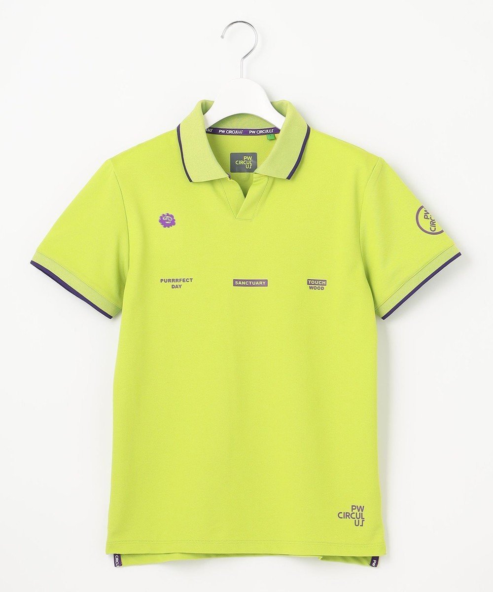 【ピーダブリュサーキュラス/PW CIRCULUS】の【WOMEN】【吸汗速乾/ストレッチ/UVケア】ベーシックカノコ スキッパー ポロシャツ ゴルフウェア レディース インテリア・キッズ・メンズ・レディースファッション・服の通販 founy(ファニー) 　ファッション　Fashion　レディースファッション　Fashion for Women　トップス・カットソー　Cut & Sew Tops　シャツ・ブラウス・オフィスカジュアル　Elegant Blouses & Button-Ups　ポロシャツ・きれいめカジュアル　Smart-Casual Polo Tops　ゴルフ　Golf　スキッパー　Skipper, Open Collar　ストレッチ　Stretch, Stretchy Fabric　ポロシャツ　Polo Shirt, Collared Tee　夏　Summer　定番　Standard, Basic Item　春　Spring　S/S・春夏　SS, Spring/Summer, Warm Season　鹿の子　Piqué, Kanoko Fabric　ライム|ID: prp329100004553936 ipo3291000000035393548