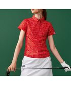 【23区 ゴルフ/NIJYUSANKU GOLF】の盛夏対応のマルチ機能【接触冷感・UVケア・吸水速乾】【WOMEN】総ロゴ カノコシャツ オレンジ系5|ID: prp329100004553950 ipo3291000000032603292