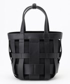【イザック/Y'SACCS】の【リサイクルレザー】メッシュかごバッグ small ブラック×ブラック|ID: prp329100004553955 ipo3291000000032686599