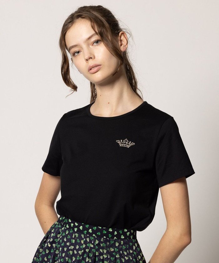 【トッカ/TOCCA】の【洗える】TOCCA LOGO TEE Tシャツ インテリア・キッズ・メンズ・レディースファッション・服の通販 founy(ファニー) https://founy.com/ ファッション Fashion レディースファッション Ladies' Fashion Online トップス・カットソー Tops/Tshirt シャツ/ブラウス Shirts/Blouses ロング / Tシャツ T-Shirts カットソー Cut and Sewn カットソー Cut And Sew クラウン Crown 夏 Summer 春 Spring S/S・春夏 Ss・Spring/Summer 洗える Washable |ID: prp329100004553965 ipo3291000000032582268