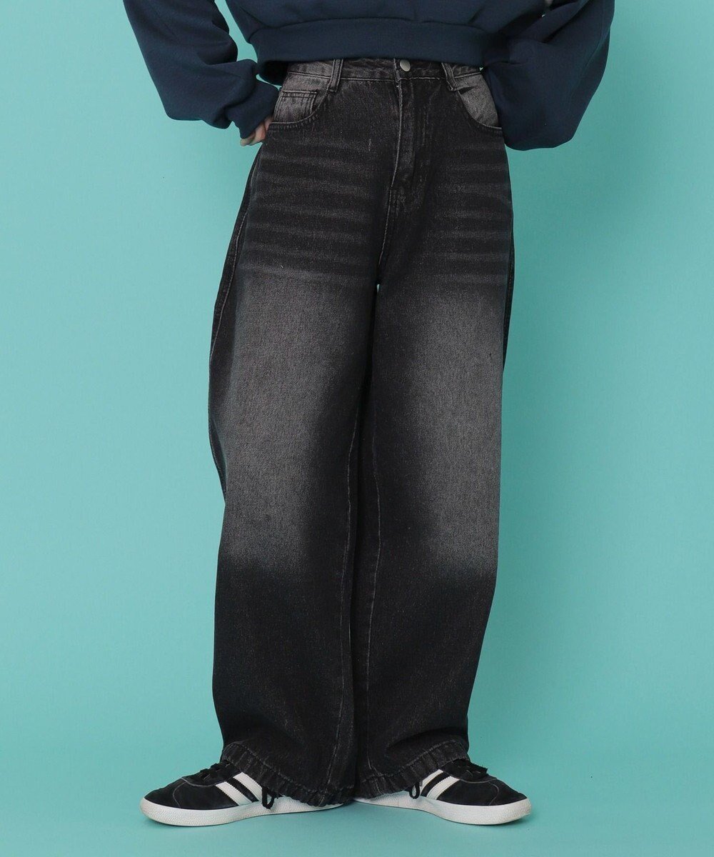 【ウィゴー/WEGO】のバックポケットロゴバギーデニム インテリア・キッズ・メンズ・レディースファッション・服の通販 founy(ファニー) 　ファッション　Fashion　レディースファッション　WOMEN　パンツ　Pants　デニムパンツ　Denim Pants　バッグ　Bag　おすすめ　Recommend　グラフィック　Graphic　ショート　Short　シンプル　Simple　スマホ　Smartphone　デニム　Denim　プチプライス・低価格　Affordable　ワンポイント　One Point　再入荷　Restock/Back In Stock/Re Arrival　夏　Summer　春　Spring　S/S・春夏　Ss・Spring/Summer　ブラック|ID: prp329100004553975 ipo3291000000032186791