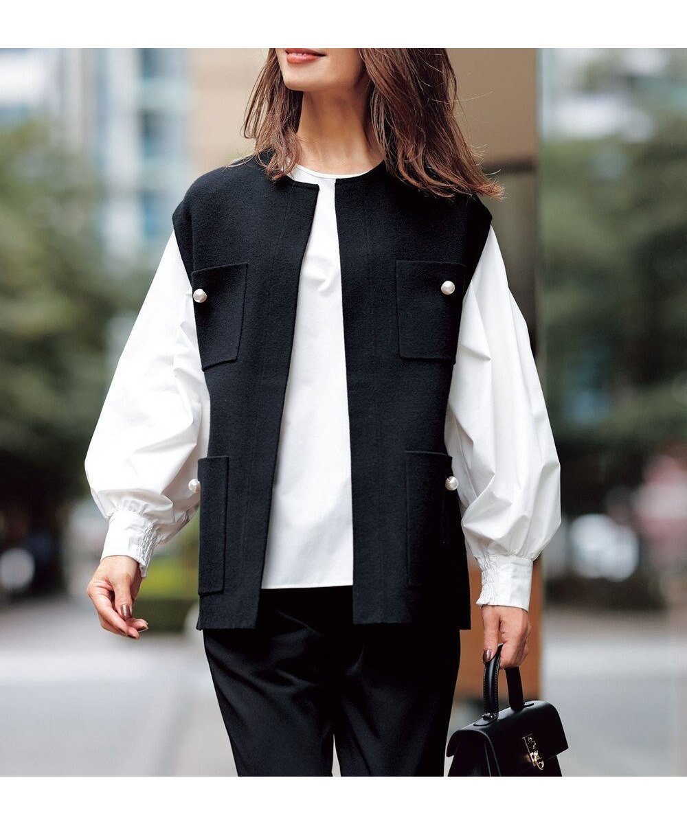 【アンフィーロ 自由区/UNFILO】の【VERYコラボ】パールボタンニットジレ 人気、トレンドファッション・服の通販 founy(ファニー) ファッション Fashion レディースファッション Fashion for Women アウター Coat / Outerwear Collection トップス・カットソー Cut & Sew Tops ニット Knit Tops & Sweaters ベスト&ジレ / 重ね着スタイル Vests & Gilets ウォッシャブル Machine Washable 洗える Machine Washable カーディガン Cardigan, Knitwear コラボ Collaboration, Collab ショルダー Shoulder, Shoulder Strap ジャケット Jacket, Outerwear ストレッチ Stretch, Stretchy Fabric スリット Slit, Slit Detail ドロップ Drop Shoulder, Dropped Style パール Pearl, Pearl Accent ボトム Bottoms, Lower Wear ミラノリブ Milano Rib, Milano Stitch A/W・秋冬 Autumn/Winter おすすめ Recommended / Our Picks other-1|ID: prp329100004553976 ipo3291000000034566769