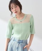 【アースミュージックアンドエコロジー/earth music&ecology】のシアーヨークニットプルオーバー Mint Green|ID: prp329100004553990 ipo3291000000032579720
