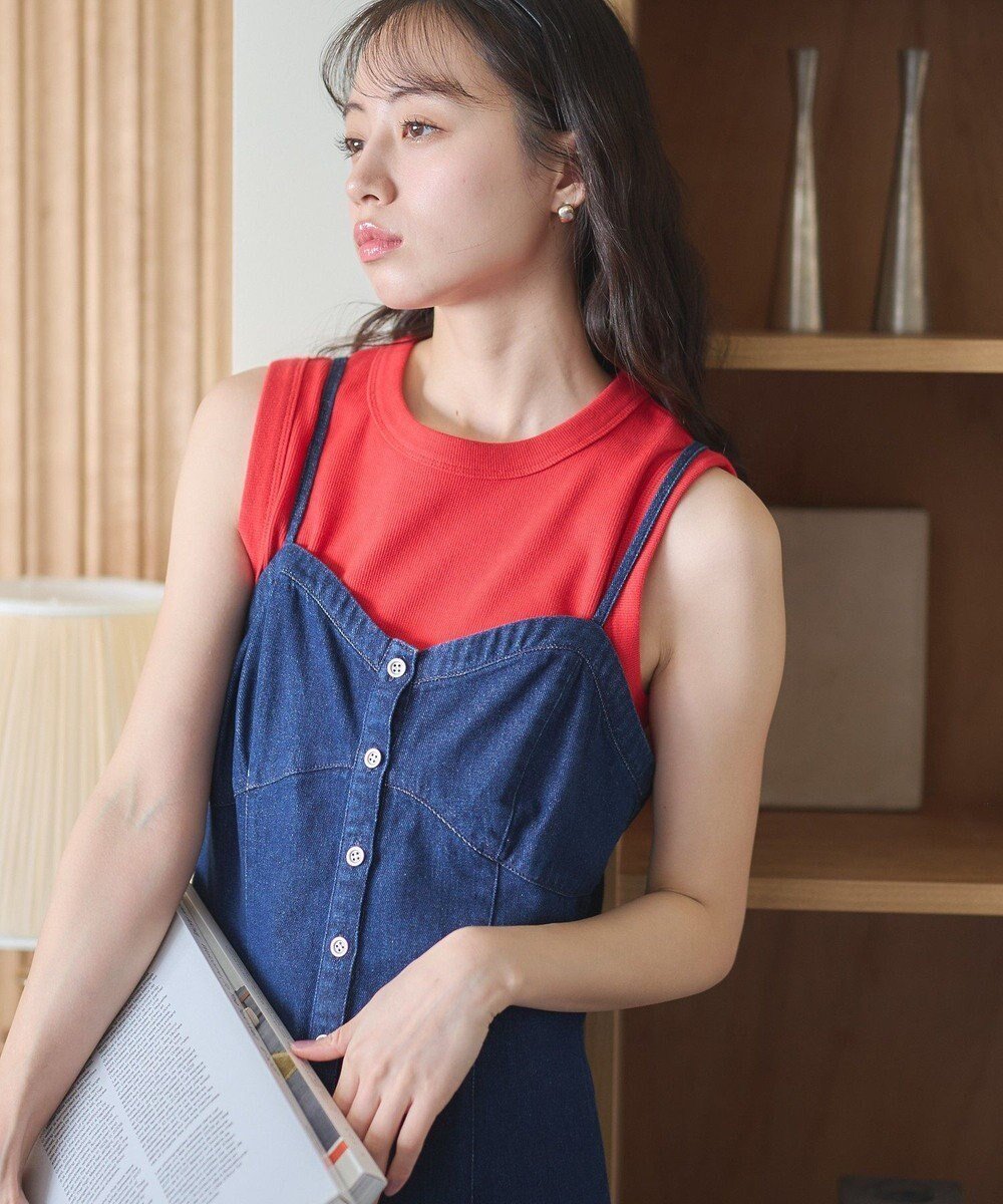【アースミュージックアンドエコロジー/earth music&ecology】のリブタンクトップ インテリア・キッズ・メンズ・レディースファッション・服の通販 founy(ファニー) 　ファッション　Fashion　レディースファッション　Fashion for Women　トップス・カットソー　Cut & Sew Tops　キャミソール&ノースリーブ　Camisoles & Sleeveless Tops　おすすめ　Recommended / Our Picks　インナー　Innerwear　キャミソール　Camisole, Spaghetti Strap Top　シンプル　Simple, Minimal　タンク　Tank Top, Sleeveless Top　ベーシック　Basic, Essential　ポケット　Pocket, Pocket Detail　夏　Summer　春　Spring　S/S・春夏　SS, Spring/Summer, Warm Season　Red|ID: prp329100004554008 ipo3291000000032187036