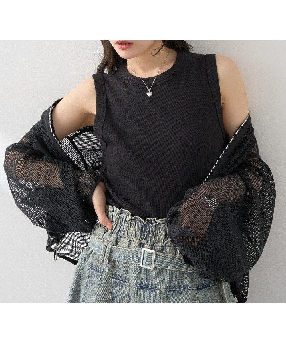 【アースミュージックアンドエコロジー/earth music&ecology】のリブタンクトップ インテリア・キッズ・メンズ・レディースファッション・服の通販 founy(ファニー) 　ファッション　Fashion　レディースファッション　Fashion for Women　トップス・カットソー　Cut & Sew Tops　キャミソール&ノースリーブ　Camisoles & Sleeveless Tops　おすすめ　Recommended / Our Picks　インナー　Innerwear　キャミソール　Camisole, Spaghetti Strap Top　シンプル　Simple, Minimal　タンク　Tank Top, Sleeveless Top　ベーシック　Basic, Essential　ポケット　Pocket, Pocket Detail　夏　Summer　春　Spring　S/S・春夏　SS, Spring/Summer, Warm Season　Black|ID: prp329100004554008 ipo3291000000032187037
