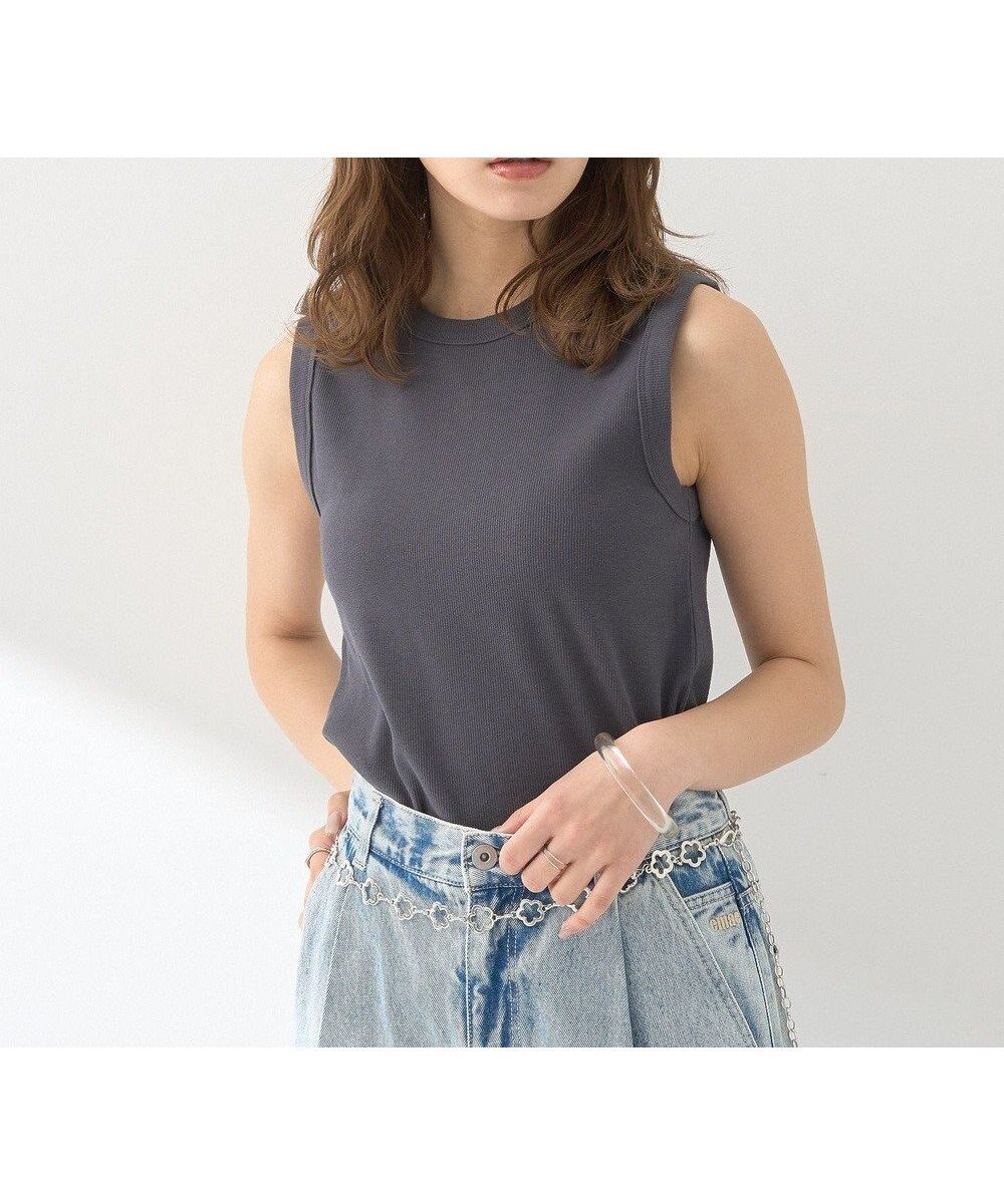 【アースミュージックアンドエコロジー/earth music&ecology】のリブタンクトップ インテリア・キッズ・メンズ・レディースファッション・服の通販 founy(ファニー) 　ファッション　Fashion　レディースファッション　Fashion for Women　トップス・カットソー　Cut & Sew Tops　キャミソール&ノースリーブ　Camisoles & Sleeveless Tops　おすすめ　Recommended / Our Picks　インナー　Innerwear　キャミソール　Camisole, Spaghetti Strap Top　シンプル　Simple, Minimal　タンク　Tank Top, Sleeveless Top　ベーシック　Basic, Essential　ポケット　Pocket, Pocket Detail　夏　Summer　春　Spring　S/S・春夏　SS, Spring/Summer, Warm Season　Charcoal Gray|ID: prp329100004554008 ipo3291000000032187039