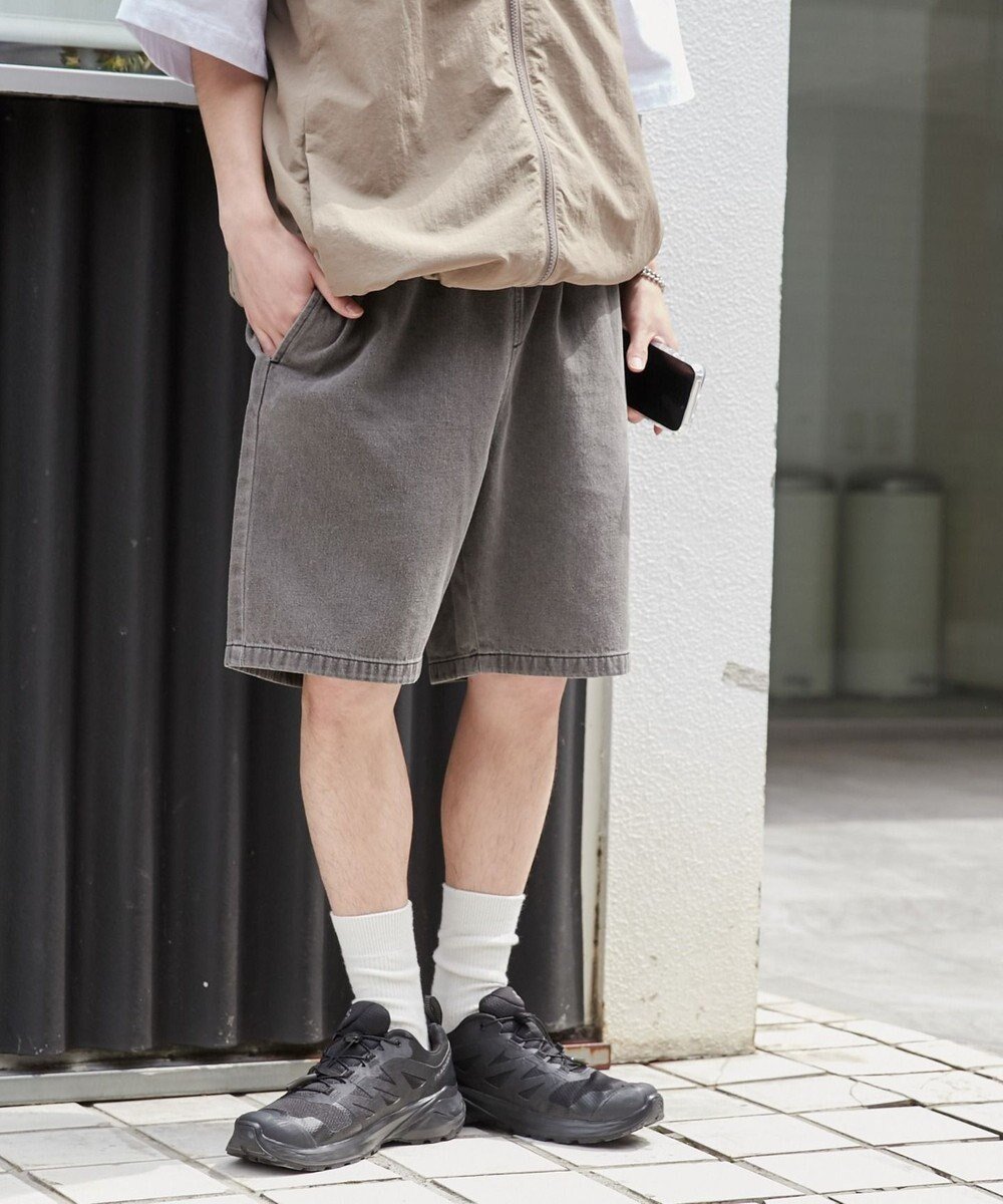 【ウィゴー/WEGO】の【ユニセックス着用ITEM/ウエストゴム】リラックスイージーショーツ インテリア・キッズ・メンズ・レディースファッション・服の通販 founy(ファニー) 　ファッション　Fashion　レディースファッション　Fashion for Women　パンツ　Pants & Trousers　春　Spring　ショート　Short, Short Length　ストライプ　Stripe, Striped Pattern　スマホ　Smartphone, Mobile Device　定番　Standard, Basic Item　ハーフ　Half, Half-Length　ベーシック　Basic, Essential　半袖　Short Sleeve, Half Sleeve　S/S・春夏　SS, Spring/Summer, Warm Season　再入荷　Restock / Back in Stock　プチプライス・低価格　Affordable / Budget Price　おすすめ　Recommended / Our Picks　夏　Summer　ダークグレー|ID: prp329100004554052 ipo3291000000032777125