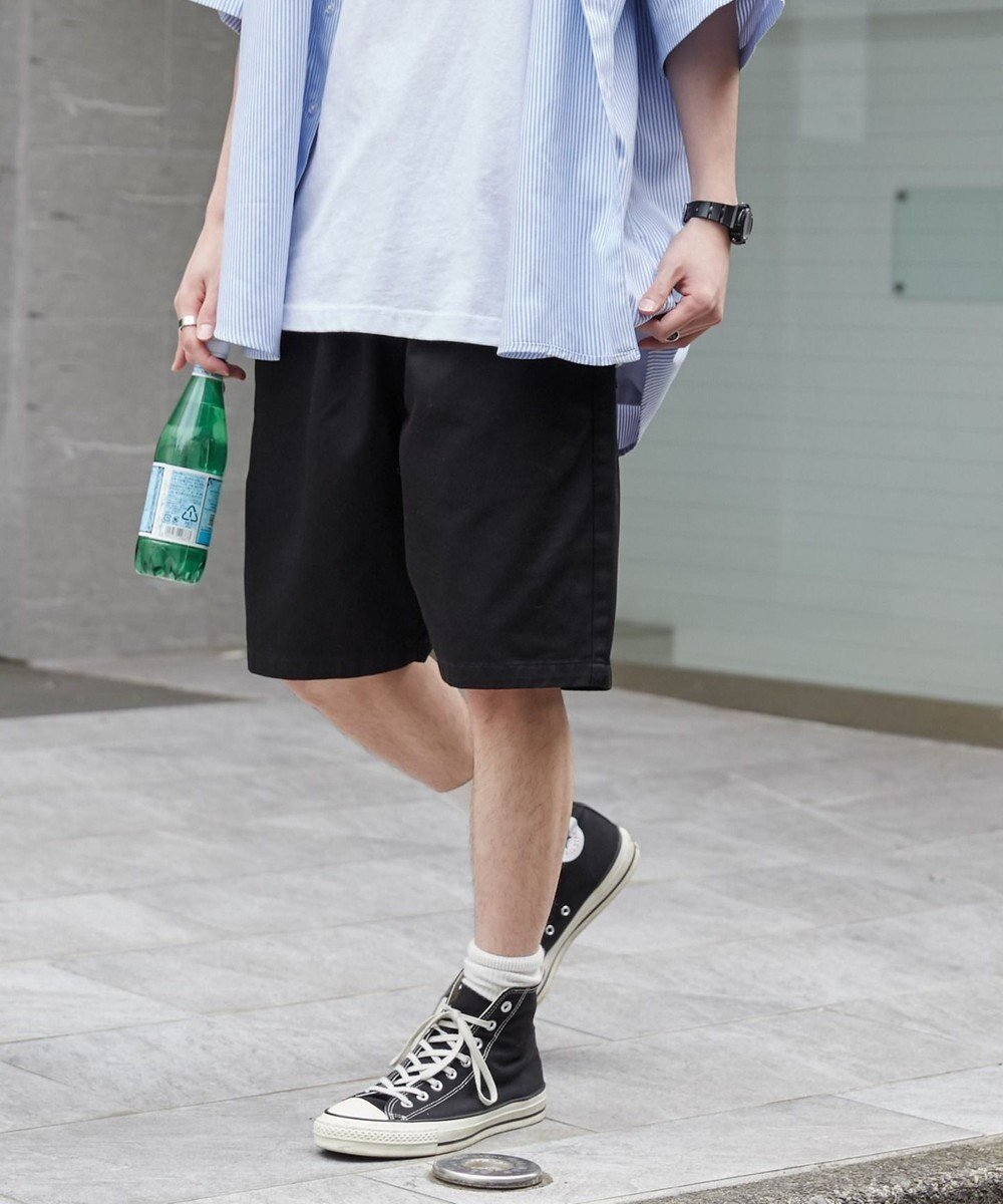 【ウィゴー/WEGO】の【ユニセックス着用ITEM/ウエストゴム】リラックスイージーショーツ インテリア・キッズ・メンズ・レディースファッション・服の通販 founy(ファニー) 　ファッション　Fashion　レディースファッション　Fashion for Women　パンツ　Pants & Trousers　春　Spring　ショート　Short, Short Length　ストライプ　Stripe, Striped Pattern　スマホ　Smartphone, Mobile Device　定番　Standard, Basic Item　ハーフ　Half, Half-Length　ベーシック　Basic, Essential　半袖　Short Sleeve, Half Sleeve　S/S・春夏　SS, Spring/Summer, Warm Season　再入荷　Restock / Back in Stock　プチプライス・低価格　Affordable / Budget Price　おすすめ　Recommended / Our Picks　夏　Summer　ブラック|ID: prp329100004554052 ipo3291000000032777127