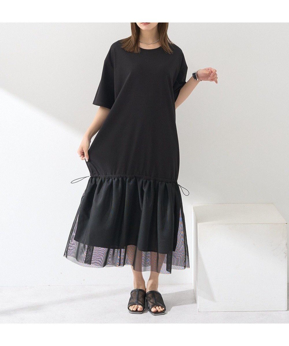 【アースミュージックアンドエコロジー/earth music&ecology】のメッシュドッキングワンピース 人気、トレンドファッション・服の通販 founy(ファニー) 　ファッション　Fashion　レディースファッション　Fashion for Women　ワンピース　Dresses　おすすめ　Recommended / Our Picks　シンプル　Simple, Minimal　ドッキング　Docking, Mixed Material　ポケット　Pocket, Pocket Detail　メッシュ　Mesh, Net Fabric　吸水　Absorbent, Quick-Dry　夏　Summer　春　Spring　S/S・春夏　SS, Spring/Summer, Warm Season　 other-1|ID: prp329100004554253 ipo3291000000032583318