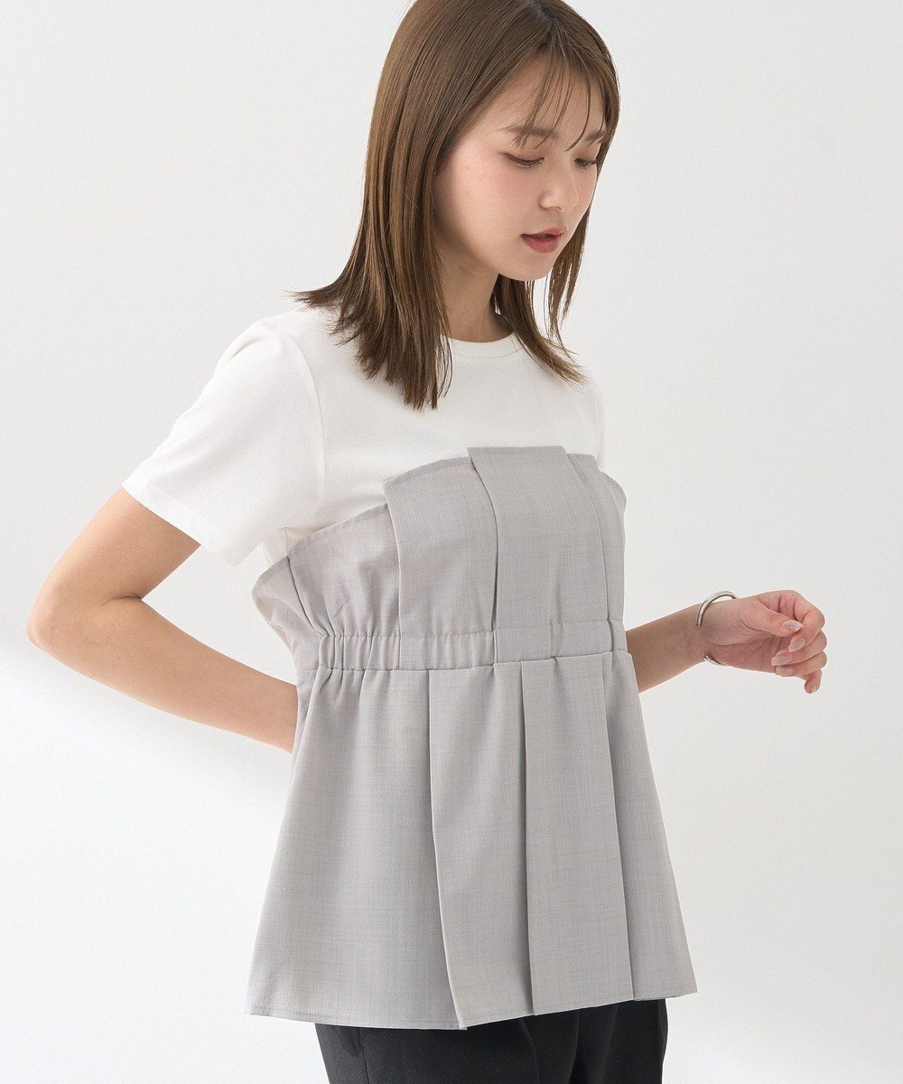 【アースミュージックアンドエコロジー/earth music&ecology】のビスチェドッキングプルオーバー 人気、トレンドファッション・服の通販 founy(ファニー) 　ファッション　Fashion　レディースファッション　Fashion for Women　トップス・カットソー　Cut & Sew Tops　シャツ・ブラウス・オフィスカジュアル　Elegant Blouses & Button-Ups　ロングTシャツ・Tシャツ　Longline T-Shirts & Tees　カジュアルプルオーバー・ニットトップス　Pullovers & Knit Tops / Casual Pullovers　カットソー・ベーシックTシャツ　Cut-and-Sewn Tops / Stretch Tees & Basics　ビスチェ　Bustiers & Corset Tops / Layered Bustier Style　おすすめ　Recommended / Our Picks　カットソー　Cut and Sewn Top　シャーリング　Shirring, Ruched　シンプル　Simple, Minimal　デニム　Denim, Jeans Material　ドッキング　Docking, Mixed Material　ビスチェ　Bustier, Corset Top　ポケット　Pocket, Pocket Detail　夏　Summer　春　Spring　S/S・春夏　SS, Spring/Summer, Warm Season　 other-1|ID: prp329100004554269 ipo3291000000032583365