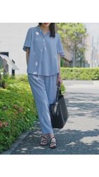 【エニィ スィス/any SiS】の【接触冷感・吸水速乾・UVカット】サラキレイ ワイドパンツ ライトブルー|ID: prp329100004554275 ipo3291000000034295443