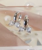 【ティアクラッセ/Tiaclasse】の【金属アレルギー対応・選べる2タイプ】クリスタルリボンピアス シルバーA|ID: prp329100004554315 ipo3291000000032727875