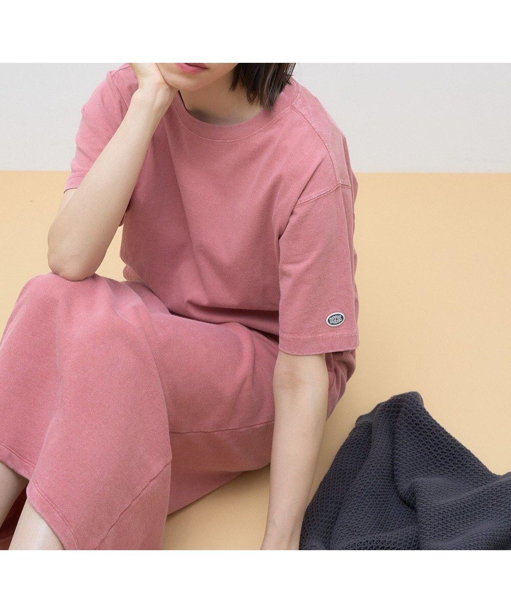 【アメリカンホリック/AMERICAN HOLIC】のDISCUS パウダーブリーチ加工Tシャツ インテリア・キッズ・メンズ・レディースファッション・服の通販 founy(ファニー) 　ファッション　Fashion　レディースファッション　Fashion for Women　トップス・カットソー　Cut & Sew Tops　シャツ・ブラウス・オフィスカジュアル　Elegant Blouses & Button-Ups　ロングTシャツ・Tシャツ　Longline T-Shirts & Tees　カットソー・ベーシックTシャツ　Cut-and-Sewn Tops / Stretch Tees & Basics　カットソー　Cut and Sewn Top　夏　Summer　春　Spring　S/S・春夏　SS, Spring/Summer, Warm Season　Pink|ID: prp329100004554331 ipo3291000000033535408