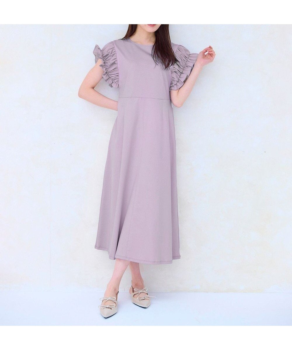 【フェルゥ/Feroux】の【洗える】ドレスシルエット カットソー ワンピース インテリア・キッズ・メンズ・レディースファッション・服の通販 founy(ファニー) 　ファッション　Fashion　レディースファッション　Fashion for Women　ワンピース　Dresses　フォーマル・パーティードレス・結婚式用ドレス　Elegant & Casual Dresses　おすすめ　Recommended / Our Picks　カットソー　Cut and Sewn Top　シャーリング　Shirring, Ruched　シンプル　Simple, Minimal　ドレス　Dress, One-Piece　フェミニン　Feminine, Girly　ミックス　Mix, Mixed Style　夏　Summer　春　Spring　S/S・春夏　SS, Spring/Summer, Warm Season　洗える　Machine Washable　サックスブルー系|ID: prp329100004554340 ipo3291000000032241374