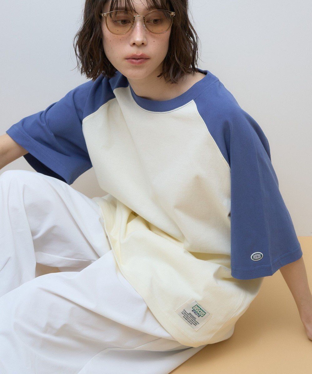 【アメリカンホリック/AMERICAN HOLIC】のDISCUS ベースボールTシャツ インテリア・キッズ・メンズ・レディースファッション・服の通販 founy(ファニー) ファッション Fashion レディースファッション Fashion for Women トップス・カットソー Cut & Sew Tops シャツ・ブラウス・オフィスカジュアル Elegant Blouses & Button-Ups ロングTシャツ・Tシャツ Longline T-Shirts & Tees カットソー・ベーシックTシャツ Cut-and-Sewn Tops / Stretch Tees & Basics おすすめ Recommended / Our Picks カットソー Cut and Sewn Top ポケット Pocket, Pocket Detail 夏 Summer 春 Spring S/S・春夏 SS, Spring/Summer, Warm Season Blue|ID: prp329100004554342 ipo3291000000033617897