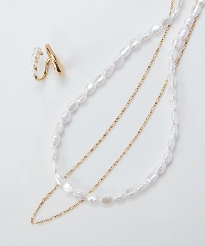 【フィービィー/phoebe】の【限定セット】クラシカルパール×チェーン2連ネックレス×ドレッシングパールイヤーカフ インテリア・キッズ・メンズ・レディースファッション・服の通販 founy(ファニー) https://founy.com/ ファッション Fashion レディースファッション Fashion for Women ジュエリー Jewelry ネックレス Necklaces & Pendants アクセサリー Fashion Accessories イヤーカフ Ear Cuffs クラシカル Classical, Vintage-Inspired 片耳 One-Ear, Single Earring シンプル Simple, Minimal スウェット / スエット Sweatshirt, Sweatwear チェーン Chain, Chain Strap トレンド Trend, Trending Now ネックレス Necklace, Pendant Necklace パール Pearl, Pearl Accent フォーマル Formal, Dressy メタル Metal, Metal Parts エレガント 上品 Elegant |ID: prp329100004554356 ipo3291000000032727936