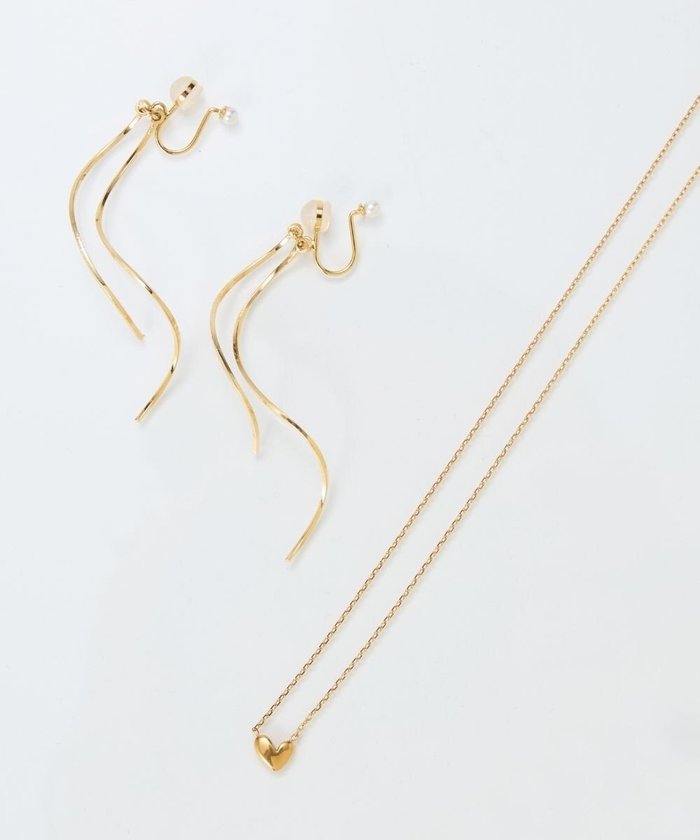 【フィービィー/phoebe】の【限定セット】スリークハートネックレス×ロングツイストメタルパールクリップイヤリング インテリア・キッズ・メンズ・レディースファッション・服の通販 founy(ファニー) https://founy.com/ ファッション Fashion レディースファッション Fashion for Women ジュエリー Jewelry ファッションリング Fashion Rings イヤリング・フープ・ドロップタイプ Hoop, Drop & Clip Earrings ネックレス Necklaces & Pendants アクセサリー Fashion Accessories イヤリング Earrings エレガント 上品 Elegant シンプル Simple, Minimal チェーン Chain, Chain Strap ツイスト Tweed, Tweed Fabric トレンド Trend, Trending Now ネックレス Necklace, Pendant Necklace バランス Balance, Style Balance パール Pearl, Pearl Accent フィット Fit, Slim Fit メタリック Metallic, Shiny Finish |ID: prp329100004554357 ipo3291000000032727946