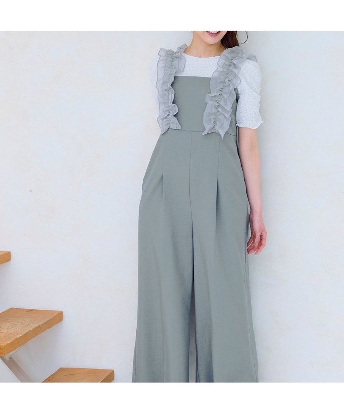 【フェルゥ/Feroux】の【洗える】フリルショルダー サロペット インテリア・キッズ・メンズ・レディースファッション・服の通販 founy(ファニー) https://founy.com/ ファッション Fashion レディースファッション Ladies' Fashion Online ワンピース Dress オールインワン ワンピース All In One Dress サロペット Salopette オケージョン Occasion 春 Spring 洗える Washable サロペット Overalls シャーリング Shirring ショルダー Shoulder ストレート Straight トレンド Trend ハイヒール High Heels フィット Fit フェミニン Feminine フリル Frills ポケット Pocket ワイド Wide S/S・春夏 Ss・Spring/Summer おすすめ Recommend 夏 Summer エレガント 上品 Elegant ビジネス 仕事 通勤 Business |ID: prp329100004554361 ipo3291000000032622723