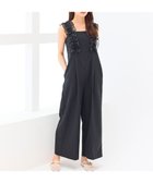 【フェルゥ/Feroux】の【洗える】フリルショルダー サロペット ブラック系|ID: prp329100004554361 ipo3291000000032682407