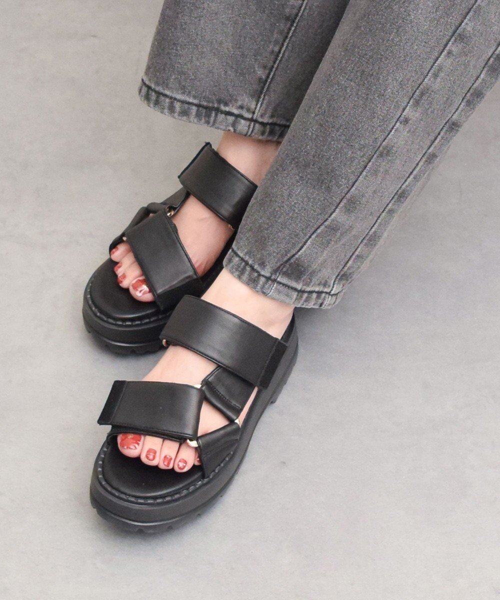 【ブリジット バーキン/Bridget Birkin】の【PARADIS COULEUR】ワイドベルクロアツゾコミュールサンダル インテリア・キッズ・メンズ・レディースファッション・服の通販 founy(ファニー) 　ファッション　Fashion　レディースファッション　WOMEN　クッション　Cushion　サンダル　Sandals　厚底　Platforms　夏　Summer　S/S・春夏　Ss・Spring/Summer　A/W・秋冬　Aw・Autumn/Winter・Fw・Fall-Winter　軽量　Lightweight　ブラック|ID: prp329100004554813 ipo3291000000032275915