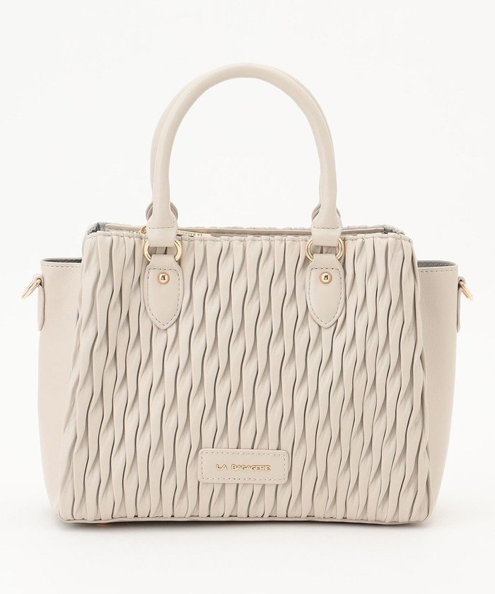 【ラ バガジェリー/LA BAGAGERIE】のランダムプリーツ2WAYハンドバッグ インテリア・キッズ・メンズ・レディースファッション・服の通販 founy(ファニー) https://founy.com/ ファッション Fashion レディースファッション Fashion for Women バッグ Bags シンプル Simple, Minimal スマート Smart, Elegant プリーツ Pleats, Pleated ポケット Pocket, Pocket Detail マグネット Magnet, Magnetic Closure ランダム Random, Irregular |ID: prp329100004555568 ipo3291000000035546424