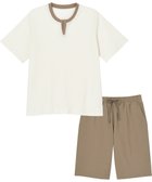 【ワコール/Wacoal / MEN】のWEB限定 ルームウェア 半袖 ひざ上丈 綿混(本体) 前閉じ /ブロス GH3300 ベージュ|ID: prp329100004555620 ipo3291000000032400161