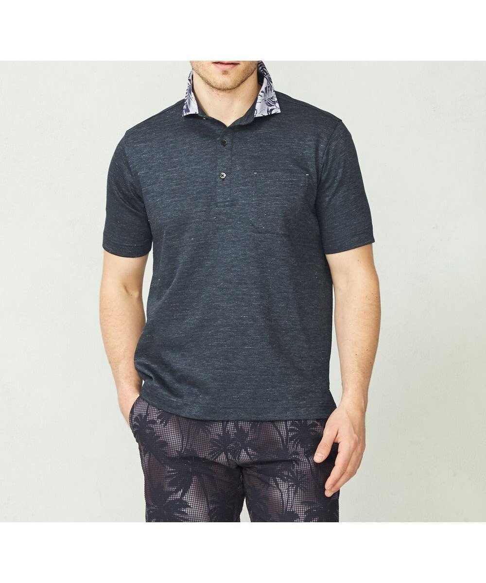 【ジョセフ アブード/JOSEPH ABBOUD / MEN】の【吸水速乾】リネンハニカム ポロシャツ(リーフ柄) 人気、トレンドファッション・服の通販 founy(ファニー) 　ファッション　Fashion　メンズファッション　Men's Style Online　トップス・カットソー　Tops/Tshirt/Men　シャツ　Shirts　ポロシャツ　Polo Shirts　春　Spring　吸水　Water Absorption　フランス　France　ベスト　Vest　ポロシャツ　Polo Shirt　メランジ　Melange　リゾート　Resort　リネン　Linen　リーフ　Leaf　S/S・春夏　Ss・Spring/Summer　再入荷　Restock/Back In Stock/Re Arrival　夏　Summer　 other-1|ID: prp329100004555629 ipo3291000000032675021