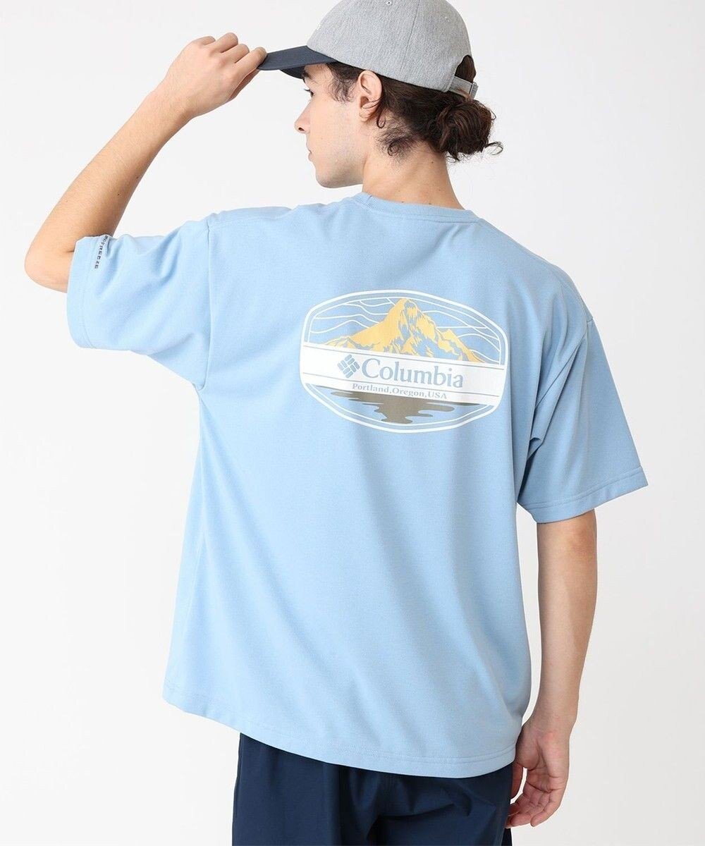 【コロンビア/Columbia / MEN】のColumbia/ サンライズストレイトオムニフリーズゼログラフィックショートスリーブTシャツ /コロンビア インテリア・キッズ・メンズ・レディースファッション・服の通販 founy(ファニー) 　ファッション　Fashion　メンズファッション　MEN　トップス・カットソー　Tops/Tshirt/Men　シャツ　Shirts　カットソー　Cut And Sew　グラフィック　Graphic　サークル　Circle　プリント　Print　半袖　Short Sleeve　A/W・秋冬　Aw・Autumn/Winter・Fw・Fall-Winter　S/S・春夏　Ss・Spring/Summer　おすすめ　Recommend　夏　Summer　Ripple Blue|ID: prp329100004555637 ipo3291000000032258158