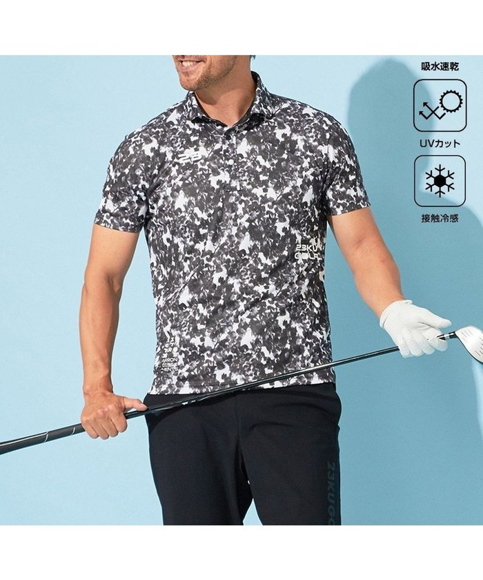 【23区 ゴルフ/23区GOLF / MEN】の【MEN】【接触冷感・UVケア・吸水速乾】ブーゲンビリア柄 ポロシャツ インテリア・キッズ・メンズ・レディースファッション・服の通販 founy(ファニー) https://founy.com/ ファッション Fashion メンズファッション Fashion for Men トップス・カットソー Cut & Sew Tops メンズシャツ Shirts ポロシャツ / きれいめカジュアルスタイル Polo Shirts 春 Spring 吸水 Absorbent, Quick-Dry シルバー Silver, Metallic Silver ポロシャツ Polo Shirt, Collared Tee モチーフ Motif, Design Theme ラウンド Round, Round Neck リゾート Resort, Vacation Style S/S・春夏 SS, Spring/Summer, Warm Season 夏 Summer 旅行 Travel ゴルフ Golf |ID: prp329100004555638 ipo3291000000032695386