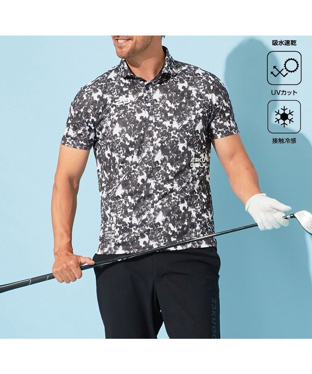 【23区 ゴルフ/23区GOLF / MEN】の【MEN】【接触冷感・UVケア・吸水速乾】ブーゲンビリア柄 ポロシャツ 人気、トレンドファッション・服の通販 founy(ファニー) 　ファッション　Fashion　メンズファッション　Fashion for Men　トップス・カットソー　Cut & Sew Tops　メンズシャツ　Shirts　ポロシャツ / きれいめカジュアルスタイル　Polo Shirts　春　Spring　吸水　Absorbent, Quick-Dry　シルバー　Silver, Metallic Silver　ポロシャツ　Polo Shirt, Collared Tee　モチーフ　Motif, Design Theme　ラウンド　Round, Round Neck　リゾート　Resort, Vacation Style　S/S・春夏　SS, Spring/Summer, Warm Season　夏　Summer　旅行　Travel　ゴルフ　Golf　 other-1|ID: prp329100004555638 ipo3291000000032695386