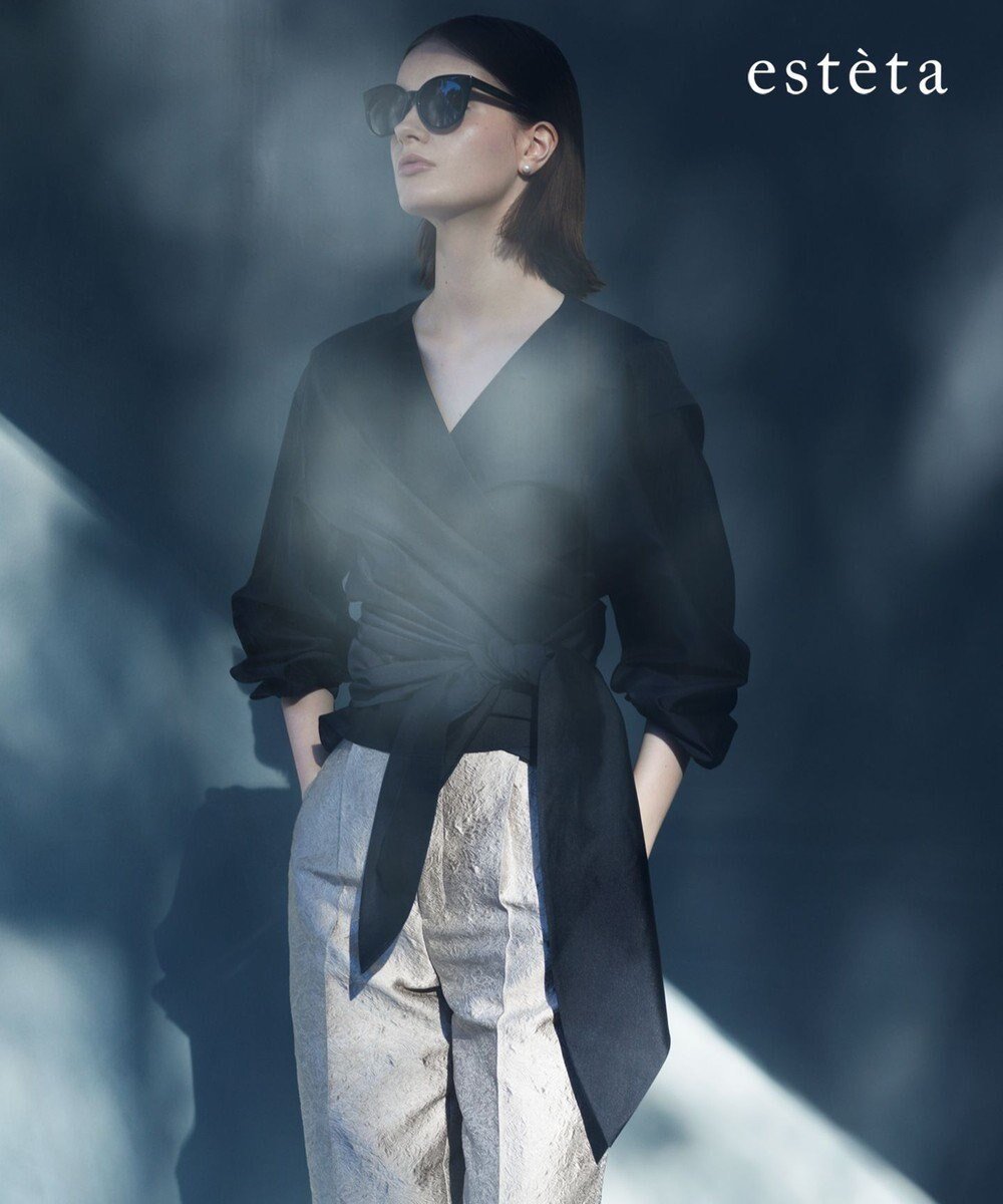 【23区/NIJYUSANKU】の【エステータ】シルク混タフタ カシュクールブラウス 人気、トレンドファッション・服の通販 founy(ファニー) 　ファッション　Fashion　レディースファッション　WOMEN　トップス・カットソー　Tops/Tshirt　シャツ/ブラウス　Shirts/Blouses　エレガント 上品　Elegant　春　Spring　シルク　Silk　タフタ　Taffeta　リボン　Ribbon　S/S・春夏　Ss・Spring/Summer　夏　Summer　 other-1|ID: prp329100004555644 ipo3291000000032197603