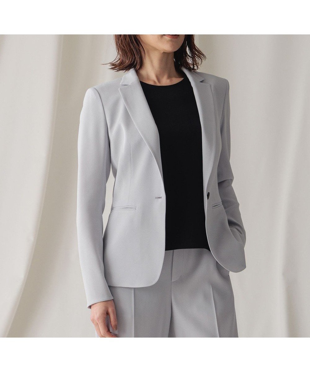 【ベイジ,/BEIGE,】のCINDY / テーラードジャケット インテリア・キッズ・メンズ・レディースファッション・服の通販 founy(ファニー) 　ファッション　Fashion　レディースファッション　Ladies' Fashion Online　アウター　Coat Outerwear　ジャケット　Jackets　テーラードジャケット　Tailored Jackets　ウォッシャブル　Washable　オケージョン　Occasion　サテン　Satin　ジャケット　Jacket　スタイリッシュ　Stylish　ストレッチ　Stretch　スーツ　Suit　タオル　Towel　タンブラー　Tumbler　トリミング　Trimming　ボトム　Bottom　A/W・秋冬　Aw・Autumn/Winter・Fw・Fall-Winter　S/S・春夏　Ss・Spring/Summer　再入荷　Restock/Back In Stock/Re Arrival　おすすめ　Recommend　夏　Summer　ビジネス 仕事 通勤　Business　Ice blue|ID: prp329100004555647 ipo3291000000032555531