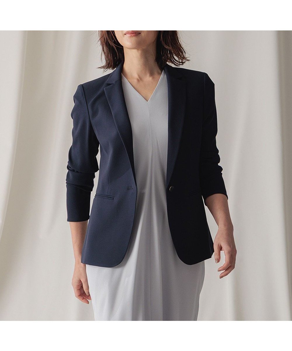 【ベイジ,/BEIGE,】のCINDY / テーラードジャケット インテリア・キッズ・メンズ・レディースファッション・服の通販 founy(ファニー) 　ファッション　Fashion　レディースファッション　Ladies' Fashion Online　アウター　Coat Outerwear　ジャケット　Jackets　テーラードジャケット　Tailored Jackets　ウォッシャブル　Washable　オケージョン　Occasion　サテン　Satin　ジャケット　Jacket　スタイリッシュ　Stylish　ストレッチ　Stretch　スーツ　Suit　タオル　Towel　タンブラー　Tumbler　トリミング　Trimming　ボトム　Bottom　A/W・秋冬　Aw・Autumn/Winter・Fw・Fall-Winter　S/S・春夏　Ss・Spring/Summer　再入荷　Restock/Back In Stock/Re Arrival　おすすめ　Recommend　夏　Summer　ビジネス 仕事 通勤　Business　Navy|ID: prp329100004555647 ipo3291000000032555532